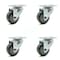Service Caster 3.5 Inch Gray Polyurethane Wheel Swivel Top Plate Caster Set SCC-20S3514-PPUB-TP2-4 - alternate 5